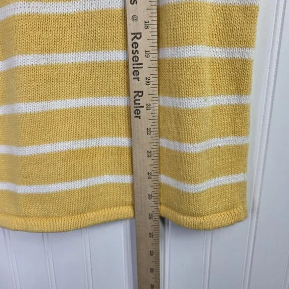 Vintage Sag Harbor Sweater Medium Yellow Lighthouse Coastal Nautical Preppy Y2K - Picture 6 of 10